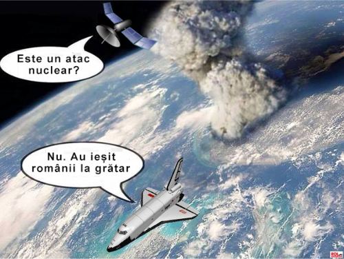 cum se vede din cosmos gratarul romanilor