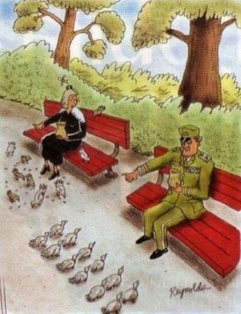cum mananca porumbeii unui soldat