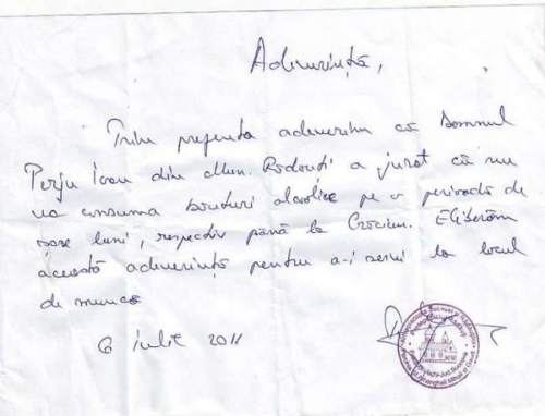 adeverinta