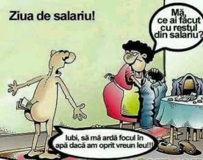 Cum si-a dat seama sotia ca sotul a luat salariul