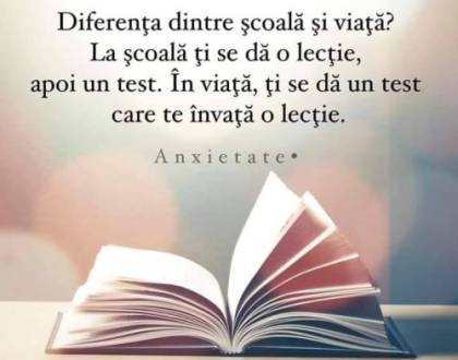 Care este diferența dintre școală și viață
