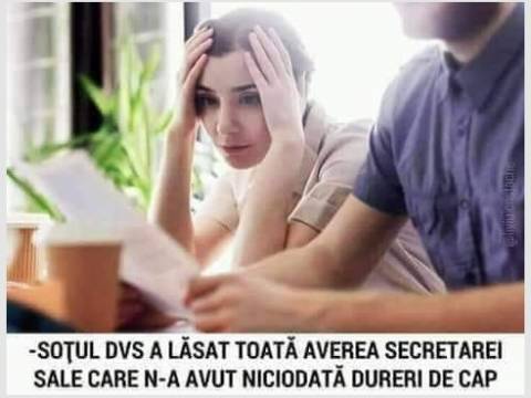 Ce dorește soția unui șef, să facă acesta cu secretara lui