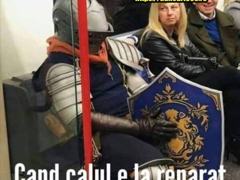 Ce face un cavaler care nu are cal