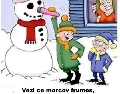 Cum fac copii un om de zăpadă