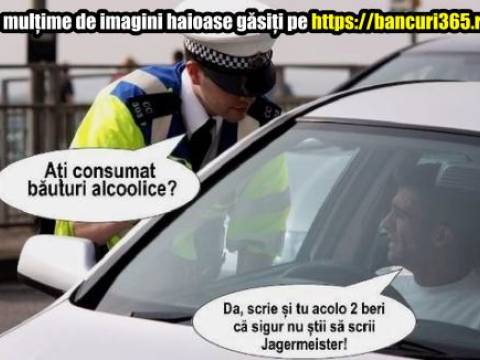 Ce discută un șofer cu un polițist