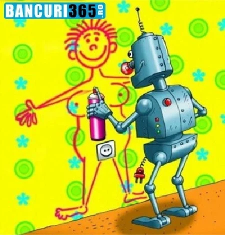 ce deseneaza un robot pe perete bancul zilei
