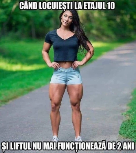 cum arata o persoana care urca pe scari gluma zilei
